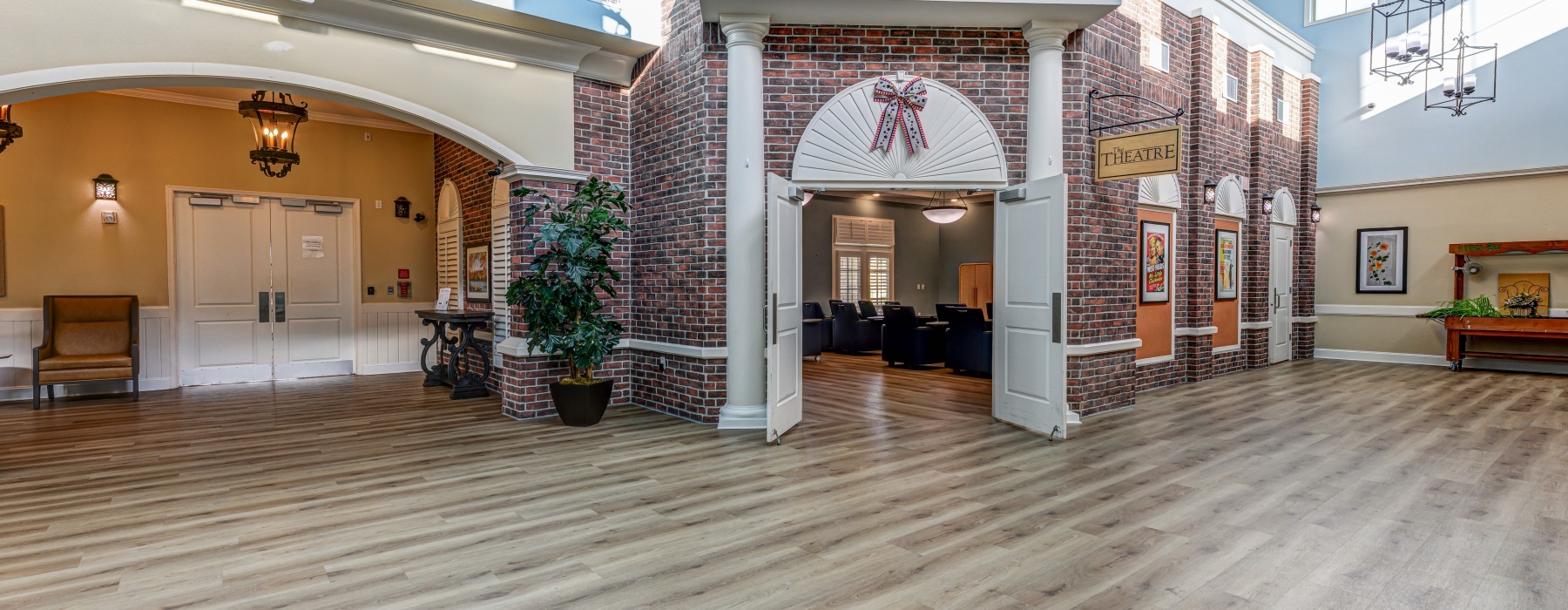 Opening to the movie theater