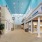 a building with a blue ceiling